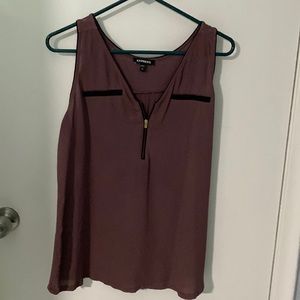 Zip front tank top